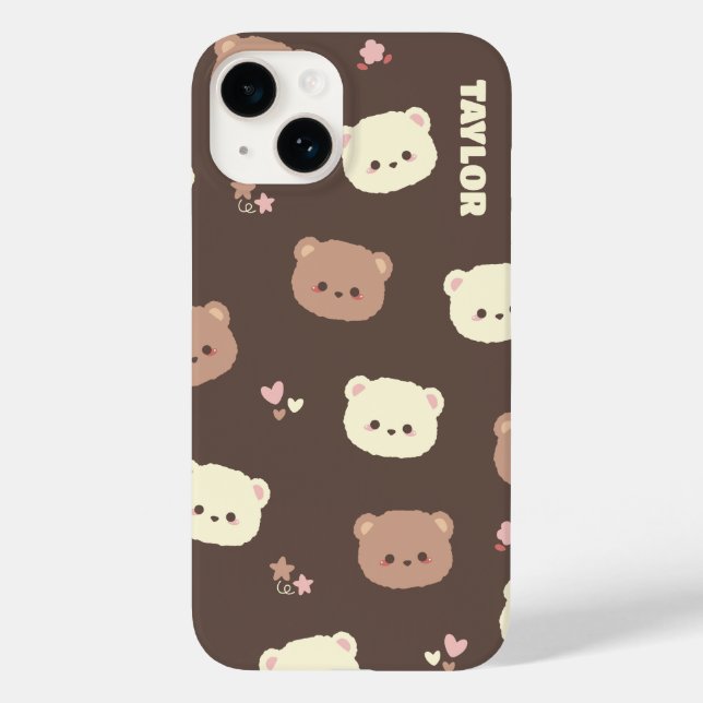 Capa de telefone de Urso Kawaii (Verso)