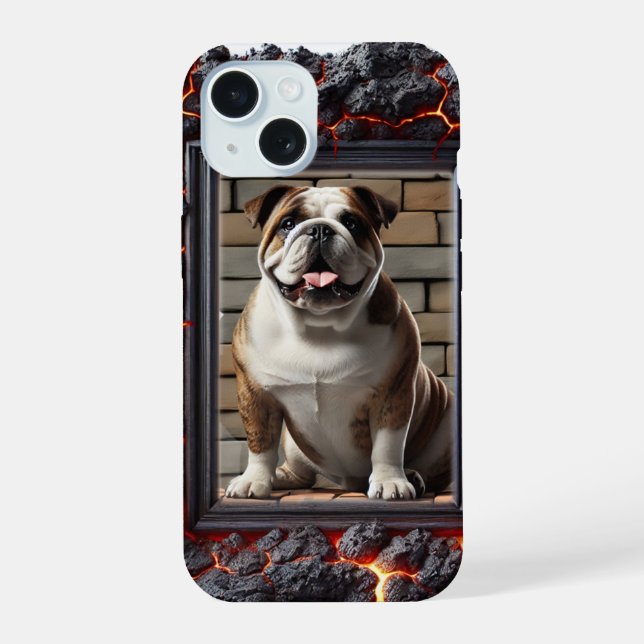 Capa de telefone do bulldog Brick (Verso)