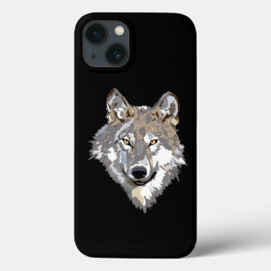 Capa de telefone do rosto do lobo