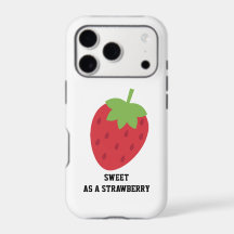 Capa de Telefone Doce Morango Fofa