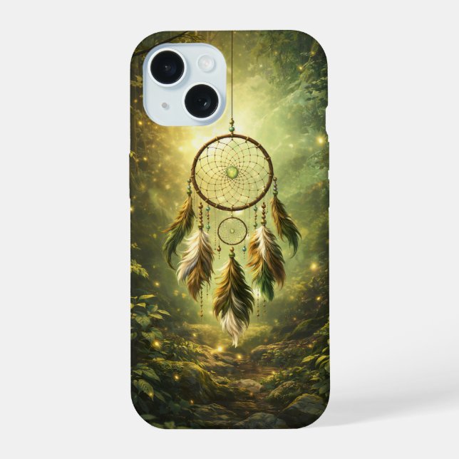 Capa de telefone Dreamcatcher da Floresta Mística (Verso)