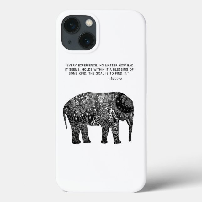 Capa de telefone Elefante Sabedoria Buda (Verso)