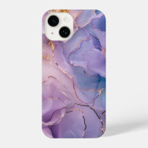 Capa de telefone elegante abstrato de arte roxa