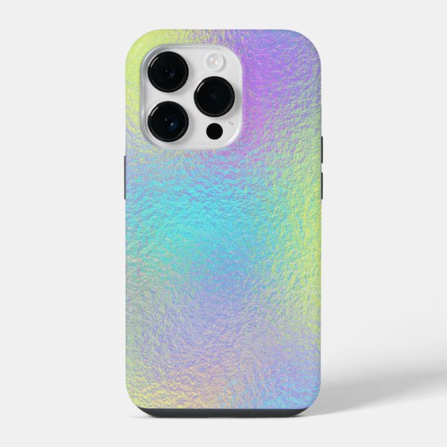 Capa de telefone em folha iridescente (Verso)