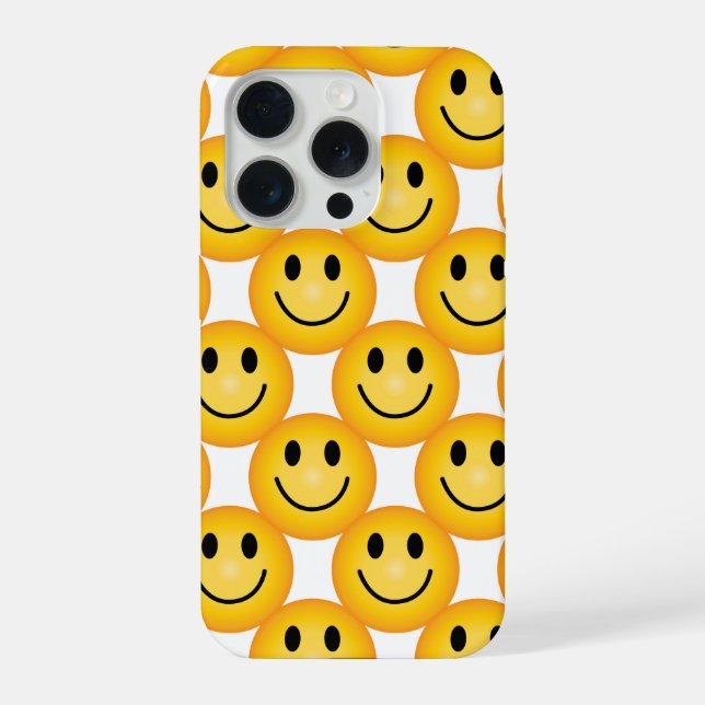 Capa de telefone Emoji Smiley Amarelo Rosto Feliz (Verso)