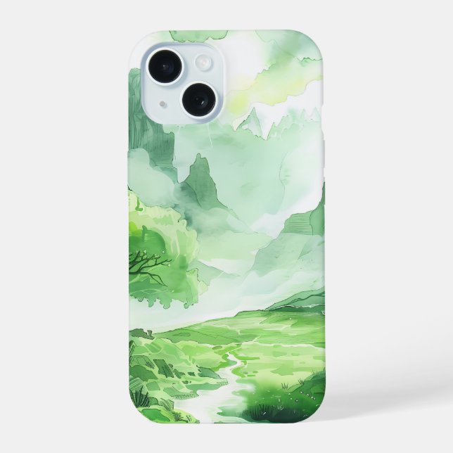 Capa de Telefone Enchanted Green Valley (Verso)