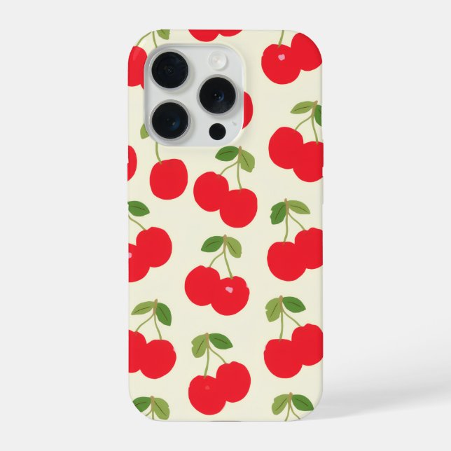 Capa de Telefone Estética Cereja Fofa 🍒 (Verso)