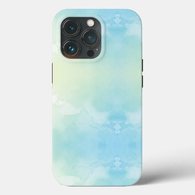 Capa de telefone exibindo uma aquarela pastel suav (Verso)