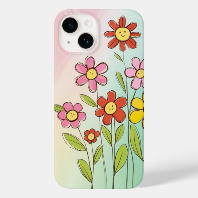 Capa de telefone Floral Amigos (Verso)