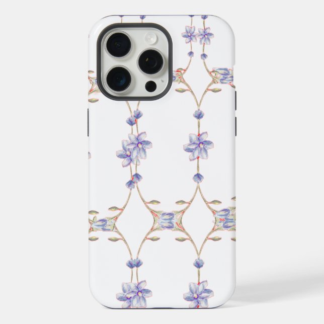 Capa de telefone floral branca (Verso)