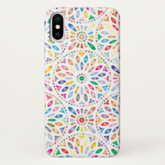Capa de telefone floral colorida do iPhoneX do