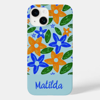Capa de telefone floral personalizada