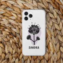 Capa de telefone floral personalizada artística mo