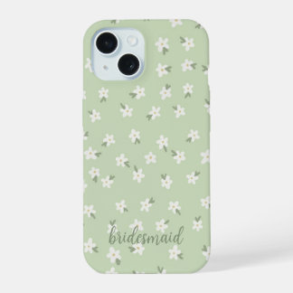 Capa de telefone floral verde personalizada