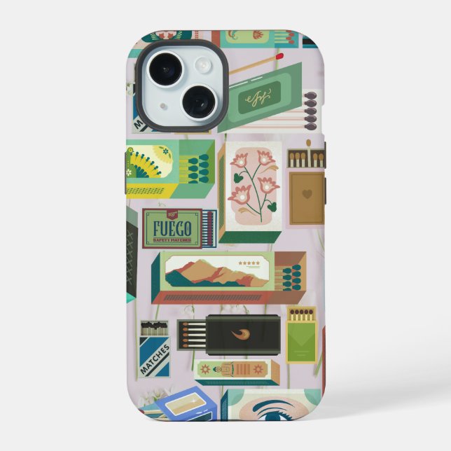 Capa de telefone Green Matchbox (Verso)