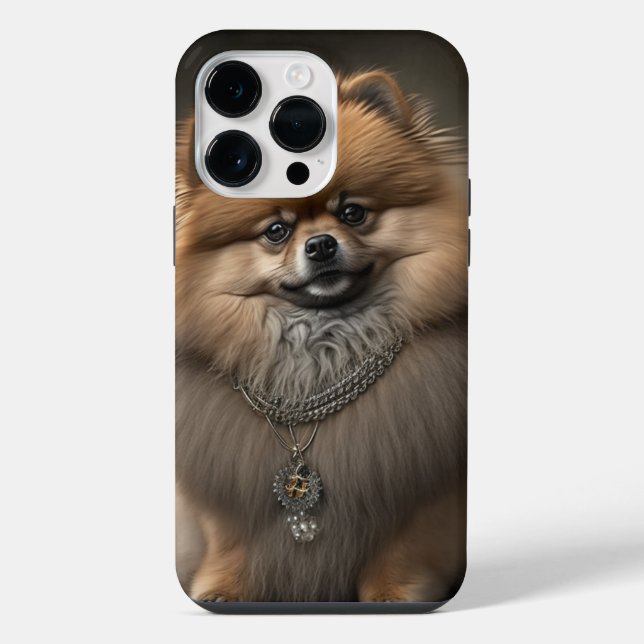 Capa de telefone Iphone - cachorro da raça Pomerân (Verso)
