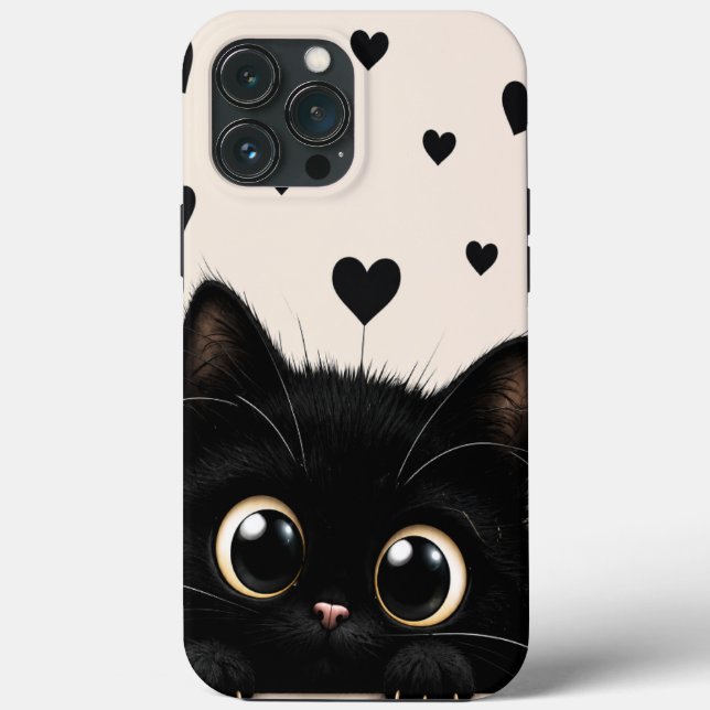 Capa de telefone Kitty Peekaboo Midnight (Verso)