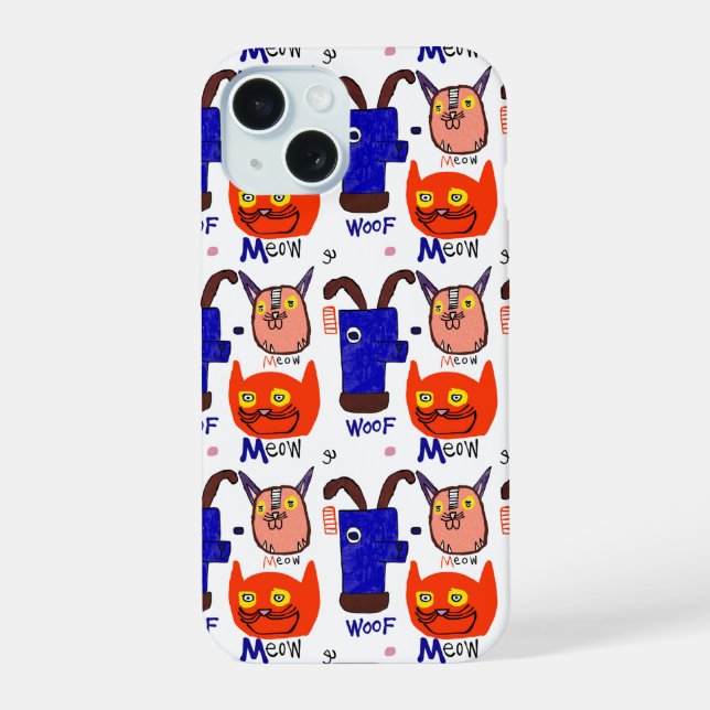 Capa de Telefone Meow Woof (Verso)
