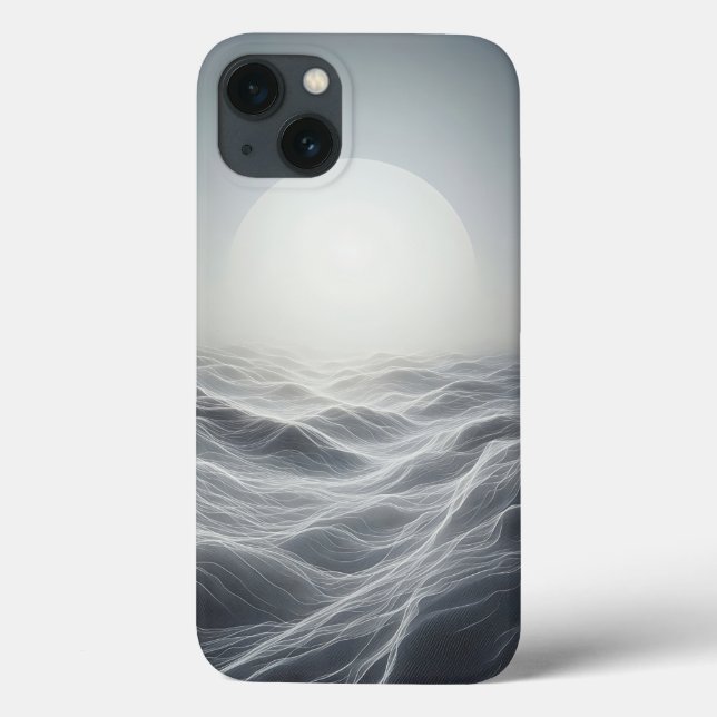 Capa de Telefone Mesh Lunar Minimalista - Branco E (Verso)