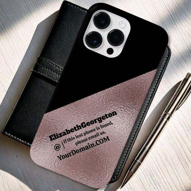 Capa de telefone - metálico cor-de-rosa falso (Phone case - faux pink metallic by Office Accessories Shop)