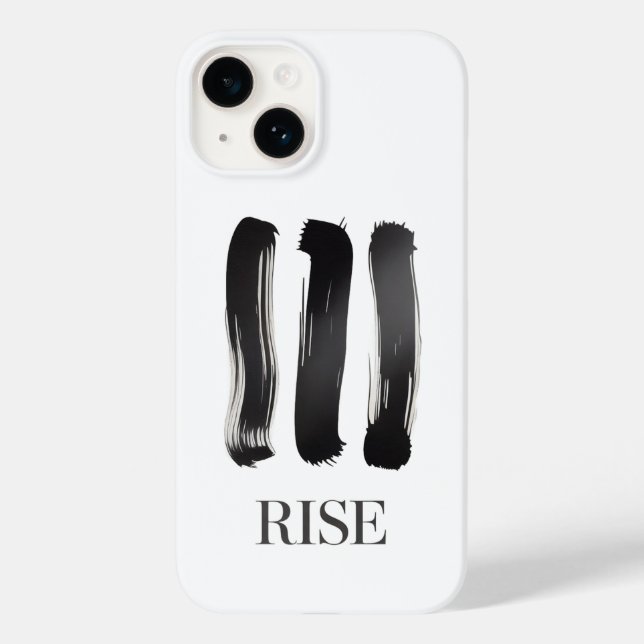 Capa de telefone motivacional minimalista Rise (Verso)