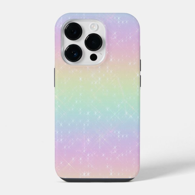 Capa de telefone móvel Rainbow Sparkles (Verso)