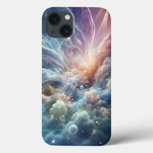 Capa de telefone nuvem e bolha etérea Pastel Sonha