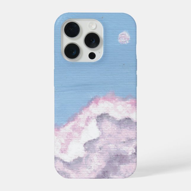 Capa de telefone Nuvens Fofas Rosa e Roxo (Verso)