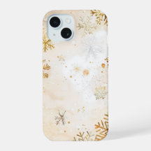 Capa de telefone ouro Snowflake Bliss