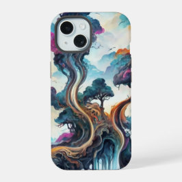 Capa de telefone paisagem cenário aquarela