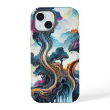 Capa de telefone paisagística de cor da água