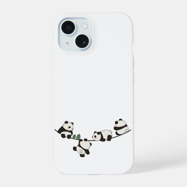 Capa de Telefone Panda Fofa | Capa de iPhone Anima (Verso)