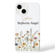 Capa de Telefone Personalizada Boho Wildflower com