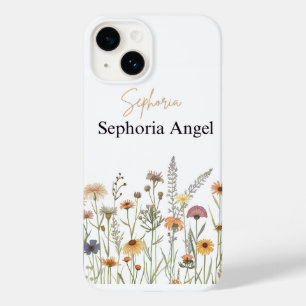 Capa de Telefone Personalizada Boho Wildflower com