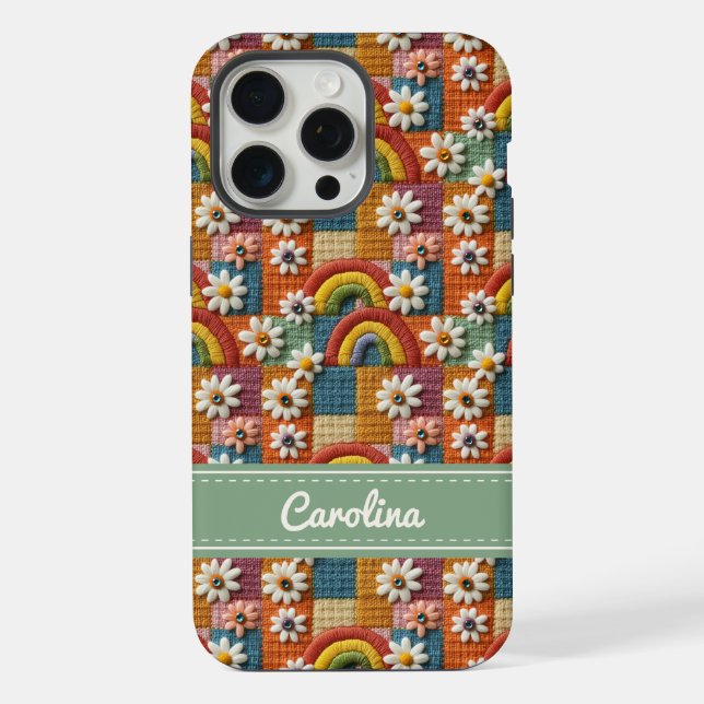 Capa de telefone personalizada com bordado de arco (Verso)