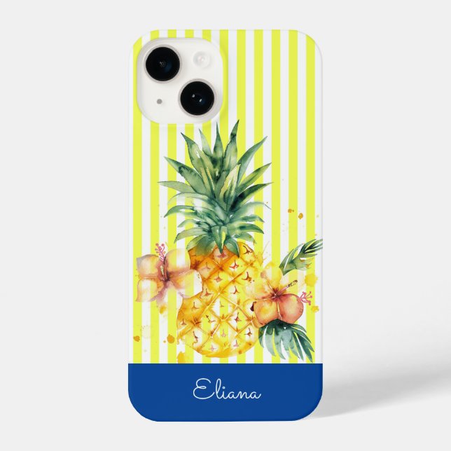 Capa de telefone personalizada de abacaxi de verão (Verso)