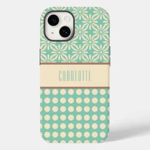 Capa de telefone Personalizada de Bolinhas e Flore