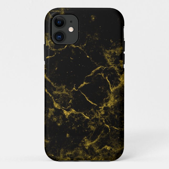 Capa de telefone Personalizada de Marble Preto e D (Verso)