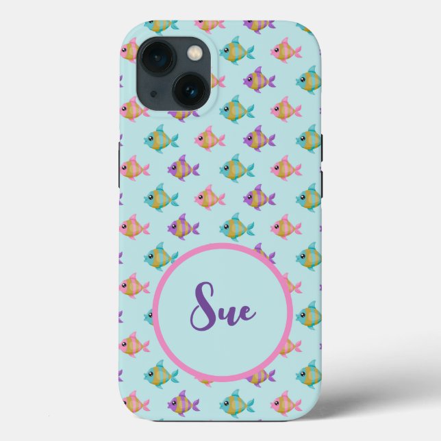 Capa de telefone personalizada de peixe (Verso)