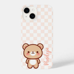 Capa de telefone personalizada de ursos kawaii