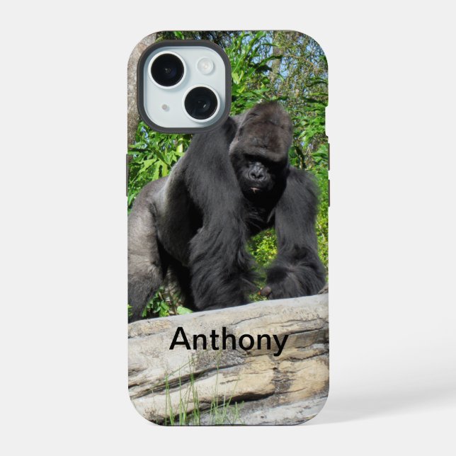 Capa de Telefone Personalizada Gorila Silverback (Verso)
