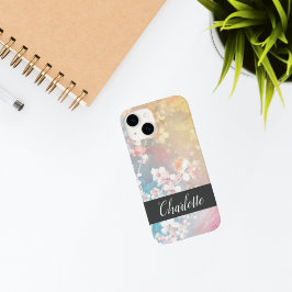 Capa de telefone Personalizada Gritty Bloom Grunge