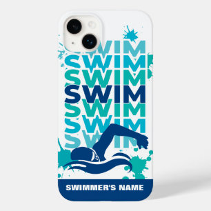 CAPA DE TELEFONE PERSONALIZÁVEL do atleta de Nataç