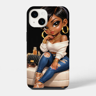 Capa de Telefone Preta Menina – Estética de Luxo