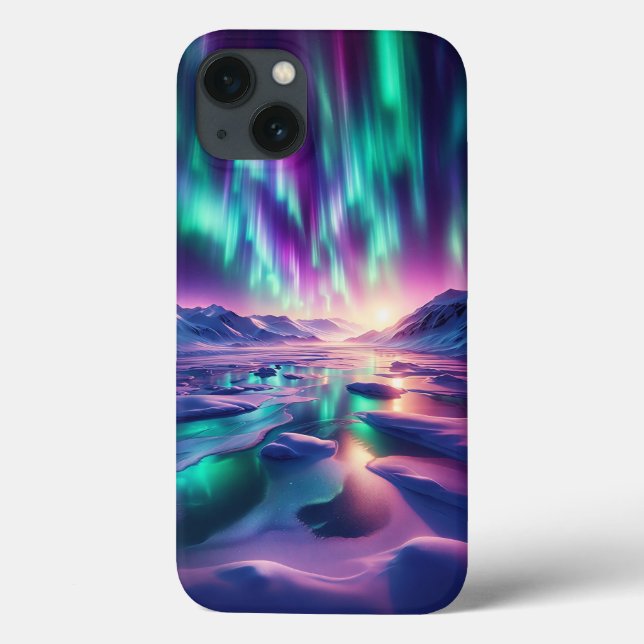 Capa de Telefone Radiant Aurora Borealis - Norte V (Verso)