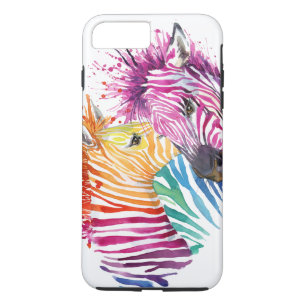 Capa de telefone Rainbow Zebra