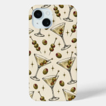 Capa de telefone Retro Dirty Martini & Azeitona