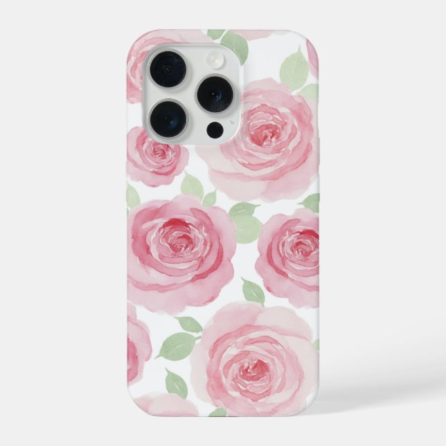 Capa de Telefone Rosas Rosa Elegante (Verso)