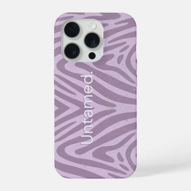 Capa de telefone roxa com estampa de zebra (Verso)