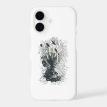 Capa de Telefone Skull Hand Ravens Arte Sombria Gó